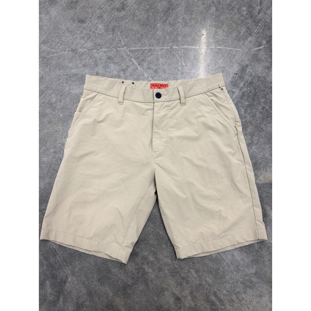 HALSEY Breakwater Sport Shorts 32 Khaki Beige Performance Hybrid